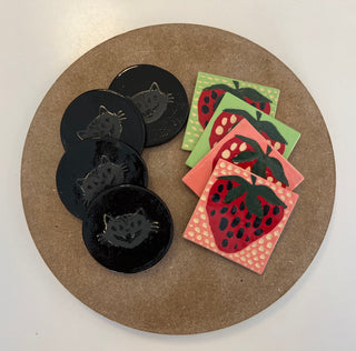 SLAB POTTERY: CLAY COASTERS