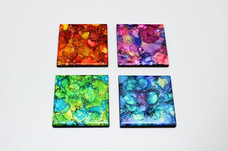 ENGRAVE + INK: Alcohol Ink on Ceramic Coasters